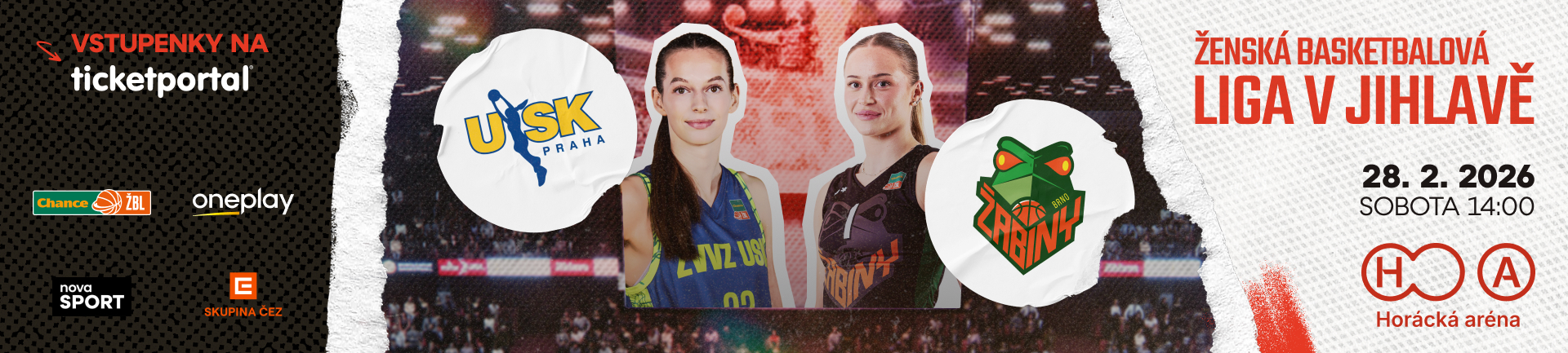 ZVVZ USK Praha x Žabiny Brno – speciální utkání nadstavby ženské basketbalové ligy